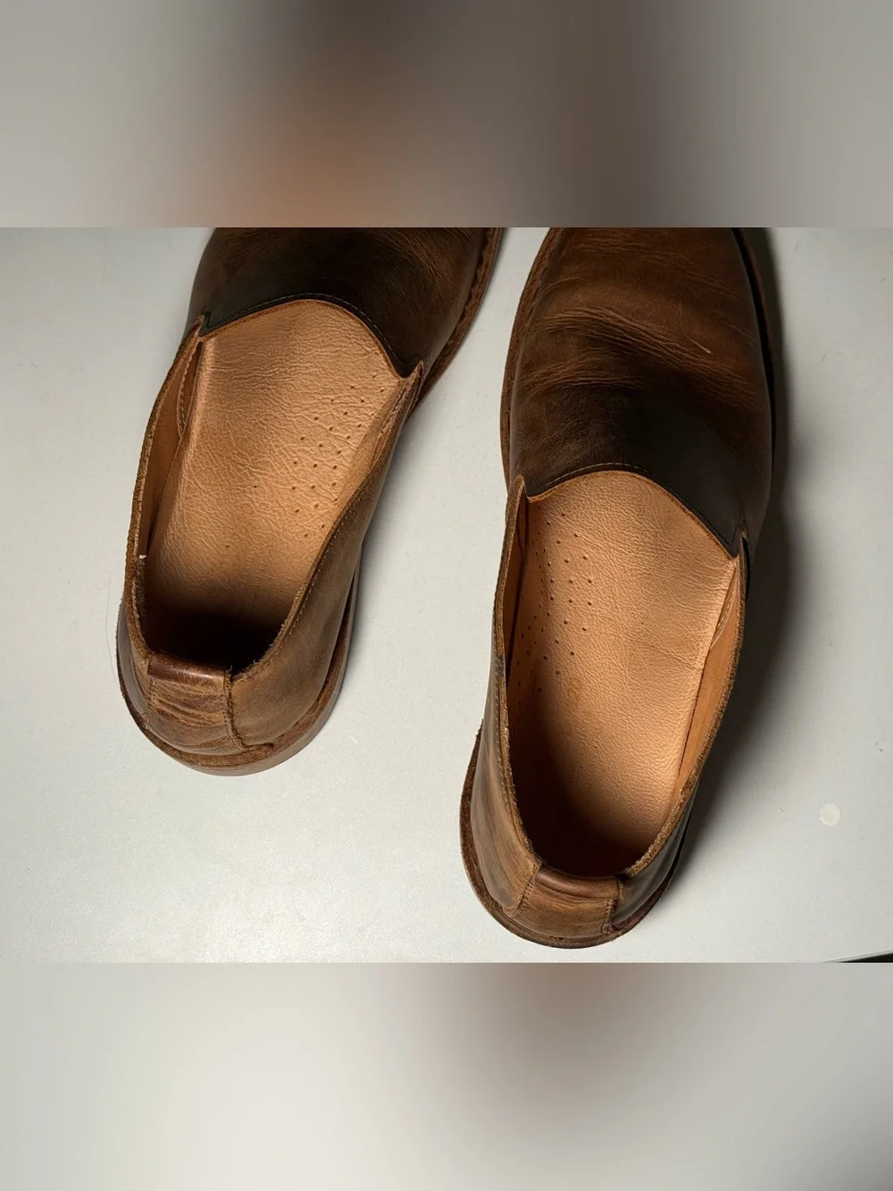 Classic Men's Slip-On Leather Loafers in Brown